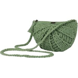 Roxy Chips and Guacamole Crossbody Bag Crochet Green NWT